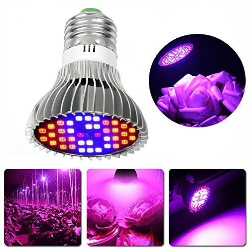 hangang LED Grow Light Bulb Full Spectrum LED Grow Light Bulb Plante qui grandit Lampe pour plante d'intérieur Plante aquatique et Marijuana Hydroponics Serre (30 W)