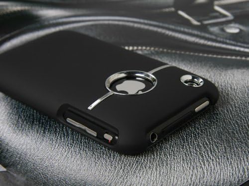 iSee Case iPhone 3GS Case, iPhone 3G Case, (TM) Silicone Tire Pattern Soft Full Cover Case for Apple iPhone 3G 3GS (3-Tire Black) (Black Metal)