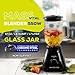 Universal 550W Mass Vital Blender - Glass Jar 57 Oz/1.8 Quart/1.7 Liter - 7-cup, 2 Speed + Pulse Function and 4 Stainless Steel Blade with Chrome Steel Technology