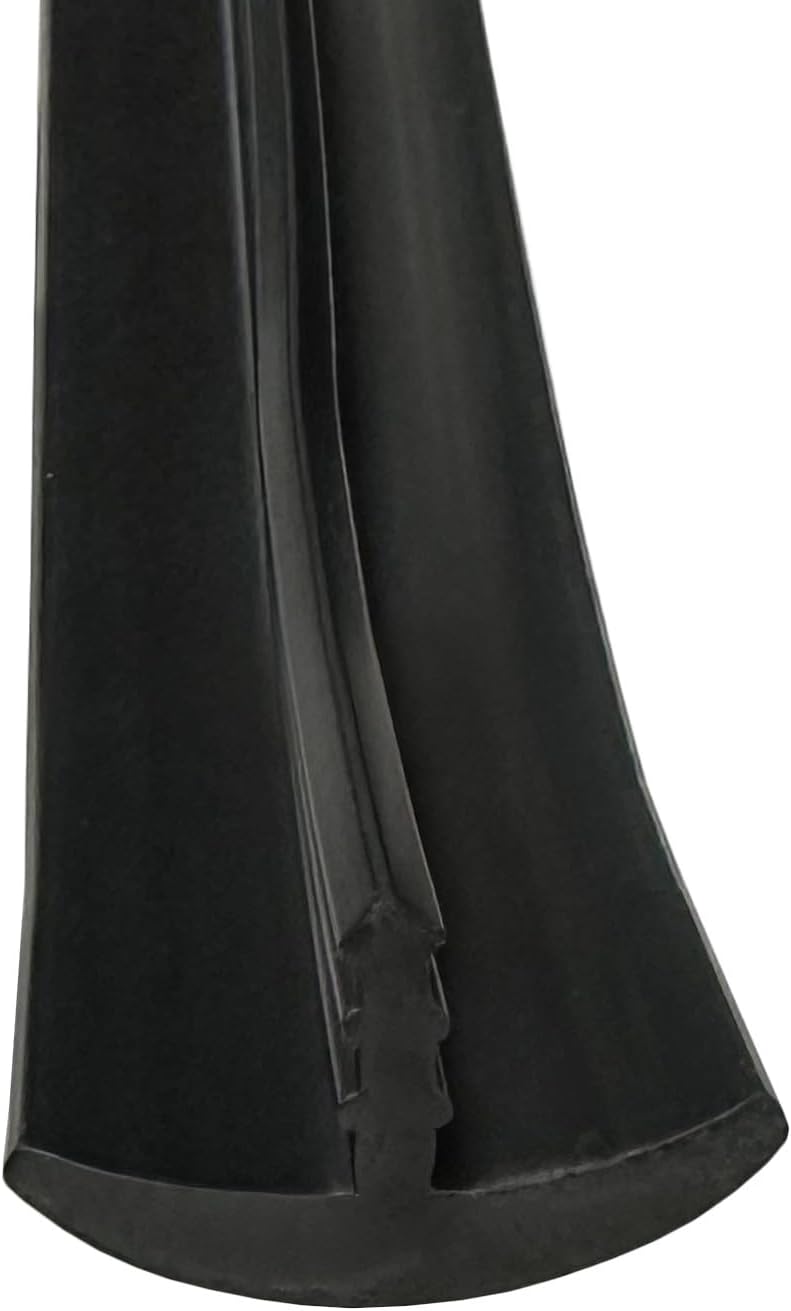 13/16" Black T Molding Flexible Gap Edge Trim - RV, Travel Trailer, Boat, Marine, and Home Application (Black, 75 ft)