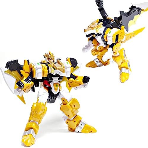 HW GLOBAL Action Figures Joint Robot Mega D Fighter Dragon Two Modes Transformable Composed Holiday Birthday Dinosaur Robots Toys for Kids Dragon Tyrannosaurus