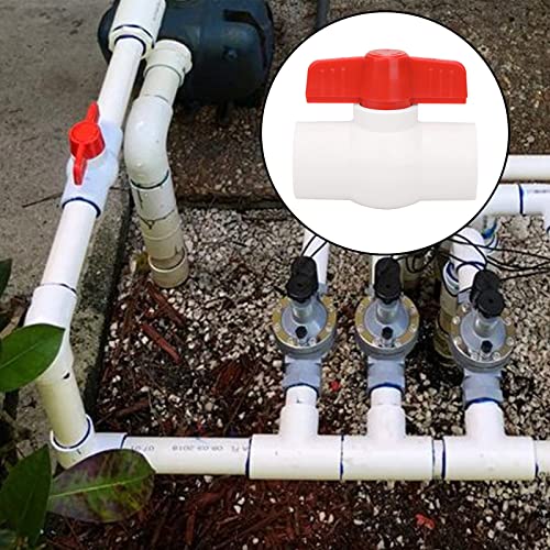 4 Inch PVC Ball Valve Water Pipe Shut-off Valve Socket with Red T-Handle for Cold Water Supply lines, Irrigation Pipe fitting System(Socket x Socket) 4" PVC Water Shut-off Valves Fitting, SCH40 by Lswteiz - Image 7