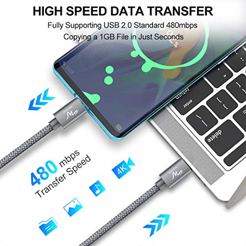 Image of Wayona USB C to USB C 65W Short Powerbank Fast Charging Cable Compatible for iPhone 15Pro Max 15Plus Samsung Galaxy S25 Ultra,S23 Flip,Fold,A34,A54,Oneplus,Google Pixel,Nothing Phone (0.25M, Grey)