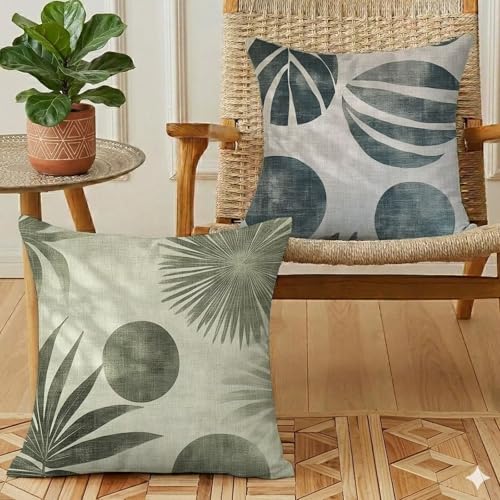 Coussin extérieur imperméable 50x50 vert sauge déperlant avec fermeture éclair invisible