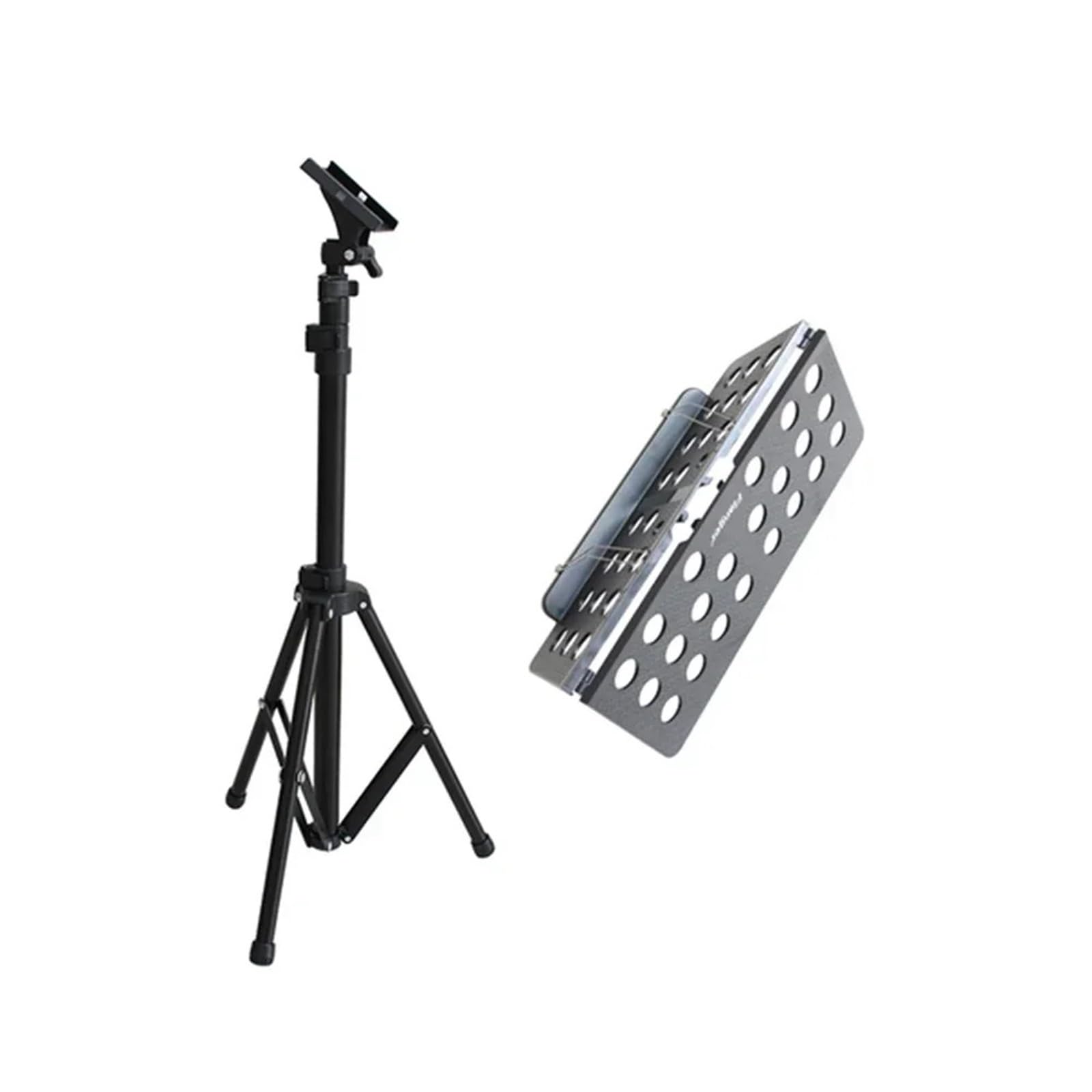 Trípode plegable for partituras musicales, atril ligero y retráctil de metal for guitarra y violín para partituras