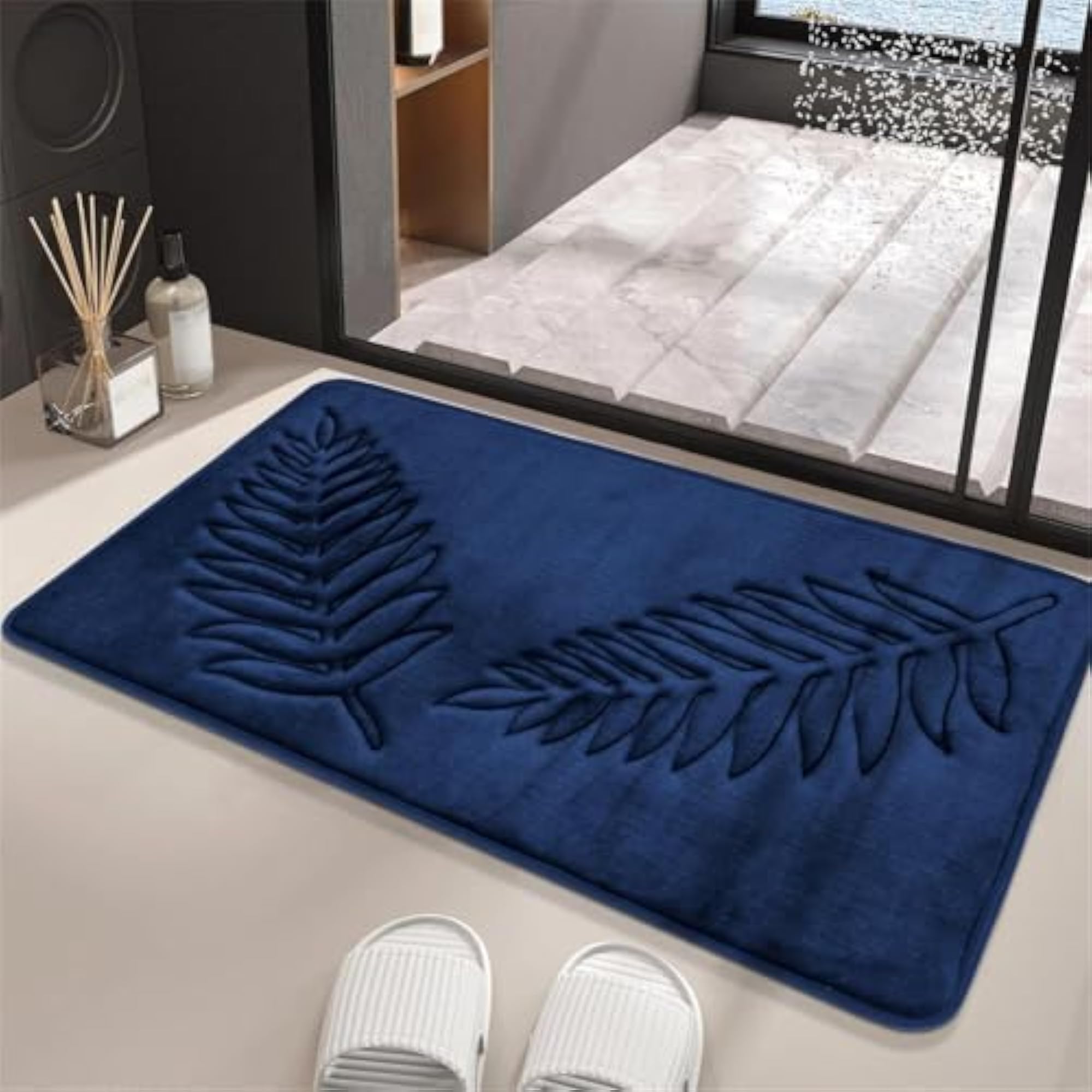 Bathroom Floor Mat Shower Quick Dry Mat, Grey
