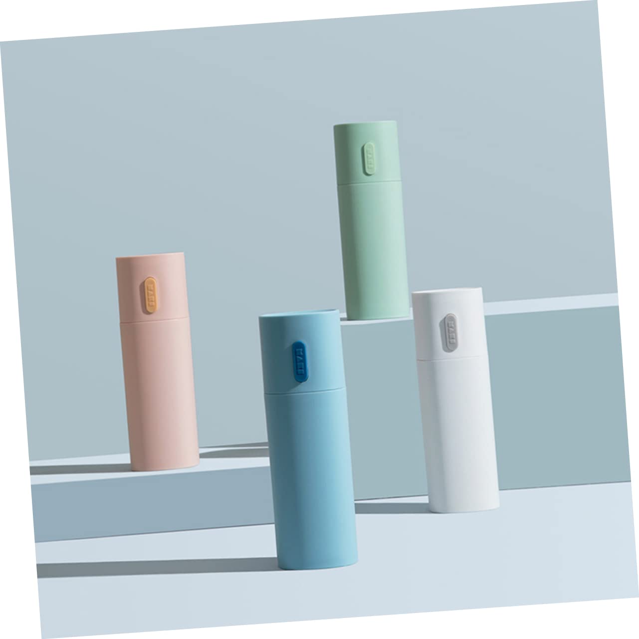 TOPBATHY 3pezzi Accessori da Bagno Porta Spazzolino e Dentifricio Contenitore Multifunzionale Blu per Viaggi Tazza per Lavarsi Denti e Conservazione Igienica