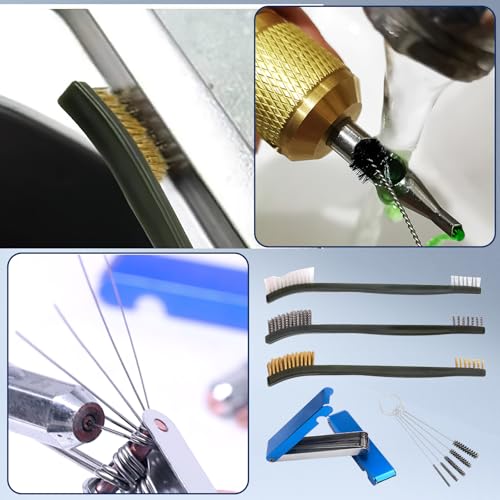 Image of Carburetor Cleaning Tool Kit, Torch Nozzle Tip Dirt Cleaner for Motorcycle ATV Welder Carb Chainsaw Orifices (46 Cleaning Wires & 3 Screwdriver & 5 Fine Brushes & 3 Double-Ended Brushes)