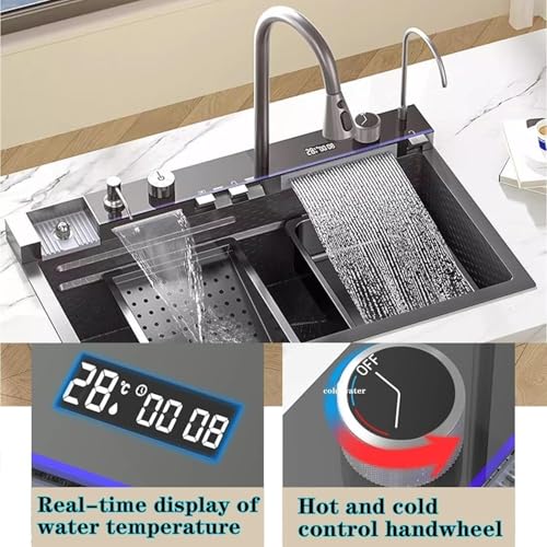 Évier de cuisine multifonction cascade 80cm pour simplifier la vaisselle - 4