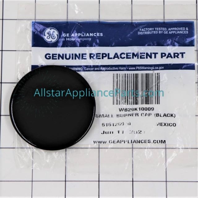 WB29K10009 Range/Stove/Oven Surface Burner Cap