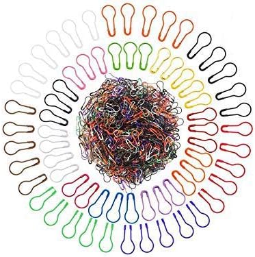 LAVZAN 1000 Pieces 15 Colors Assorted Bulb Safety Pins Pear Shaped Pins Calabash Pin Knitting Stitch Markers Sewing Making