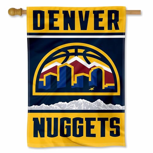 Denver Nuggets New Skyline Logo Double Sided House Banner Flag