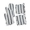 Oven Mitts & Potholder Set - Durable Heat Resistant Gloves - Thick Mittens for Kitchen - Suitable for Cooking, Baking, Grilling - BBQ- 2 Oven Mitts & 2 Potholders - Black Stripes - Casa De Lan
