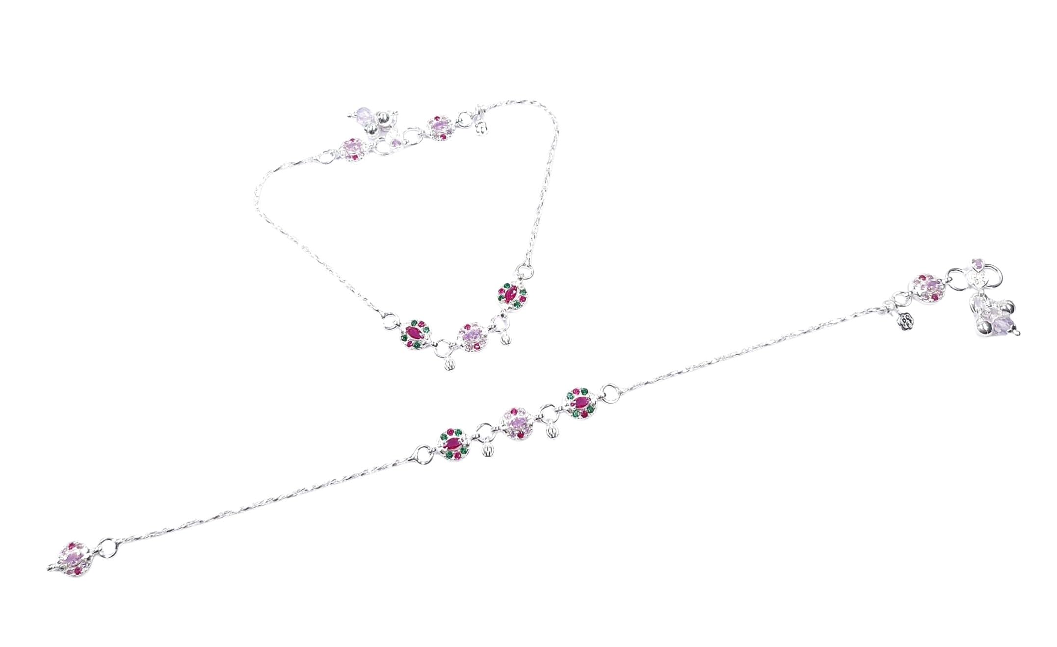 Silver Anklet For Womens Chandi Ki Payal Size 10.5 Inches-image-11