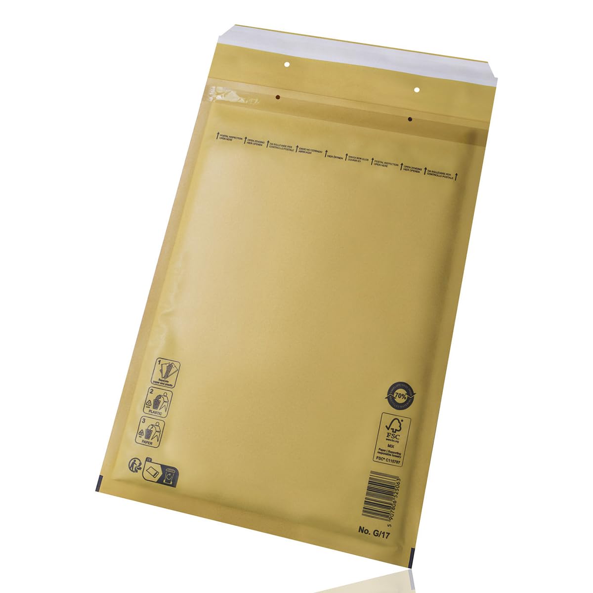 Switory 25 sobres acolchados con burbujas G7 (250 x 350 mm) 17/G, color blanco, aptos para DIN A4 + / C4, embalaje de envío con cierre autoadhesivo