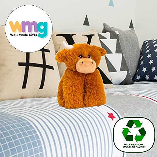 Deluxe Paws Plush Cuddly Soft Eco Toys 100% Recycled (Highland Cow), Brown, 25 cm - Image 3