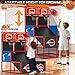 Upgrade Dual Basketball Arcade Game Kids Basketball Hoop with Electronic Scoreboard LED Light 6 Balls Indoor Outdoor Sports Toys Gifts for Boys Girls Ages 3-8 (Red)