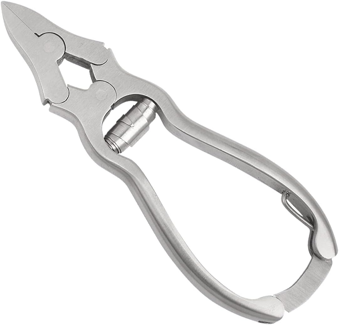 Masako Strong Foot Care Pliers Nail Nippers Corner Pliers (Toenail Pliers) with Double Joint, Straight Edge, Stainless Steel, 12 cm, Podiatry Pliers