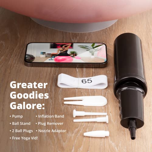 Greater Goods Professional Exercise Ball - Yoga Ball For Working Out, Balance, Stability, And Pregnancy | Medicine Balls In Multiple Sizes And Colors | Designed In St. Louis (55Cm, Blush Pink) #TOP4