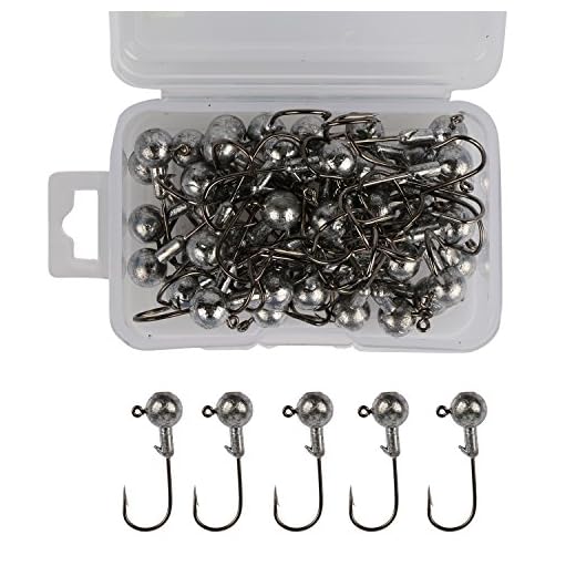 Goture Jig Head Freshwater Saltwater Fishing Jig Heads for Crappie Walleye Trout Bass (3.5g 50PCS)