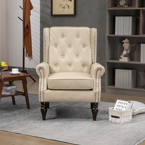 Sillón Plegable Piel Sintética Color Camel miniatura 1
