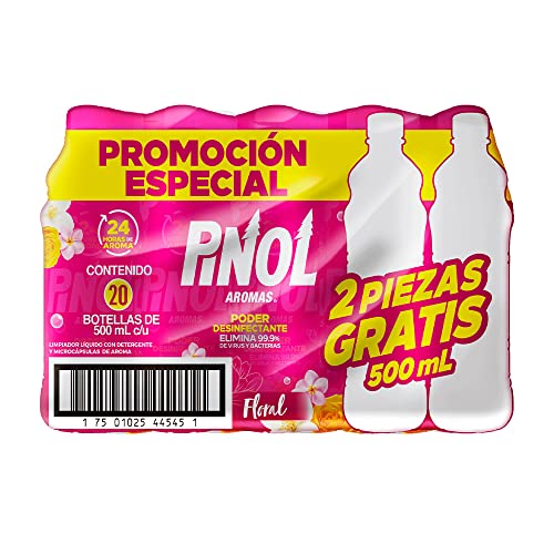 Limpiadores Para El Hogar, Kitchen Pinol Aromas Limpiador Multiusos Bonus Floral 500ml 18pzs + 2pzs Gratis - Pack 20pzs