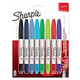 Sharpie 2065409.0 - Pack de 8 rotuladores permanentes, punta doble, multicolor