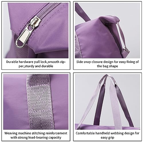 Expandable Carry Luggage Bag with Wheels Foldable Rolling Duffle Bag Large Capacity Dry Wet Separation Travel Bag Lightweight Suitcases for Men Women(Gray)3