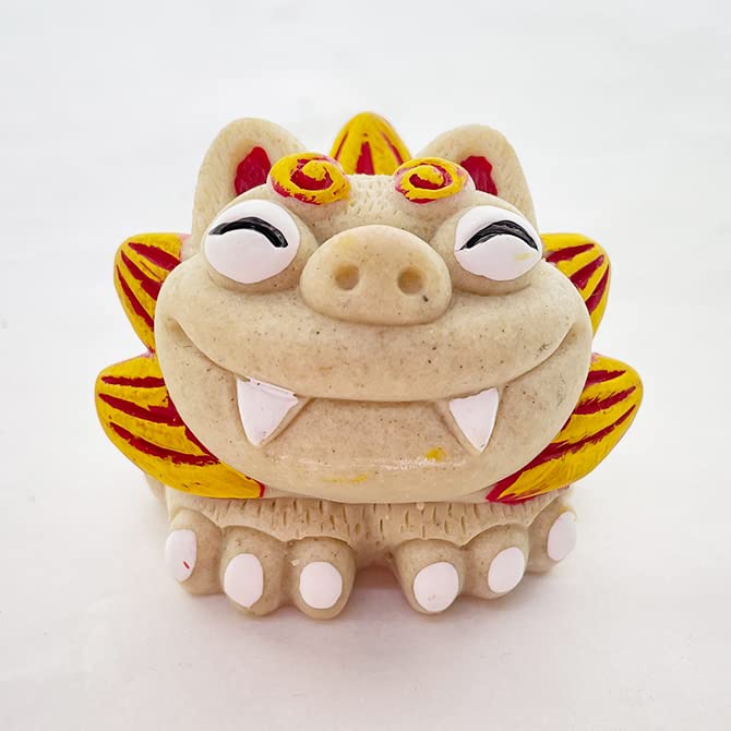 Amazon.co.jp: くば笠屋 シーサー 置物 沖縄土産 玄関 ゆがふ獅子