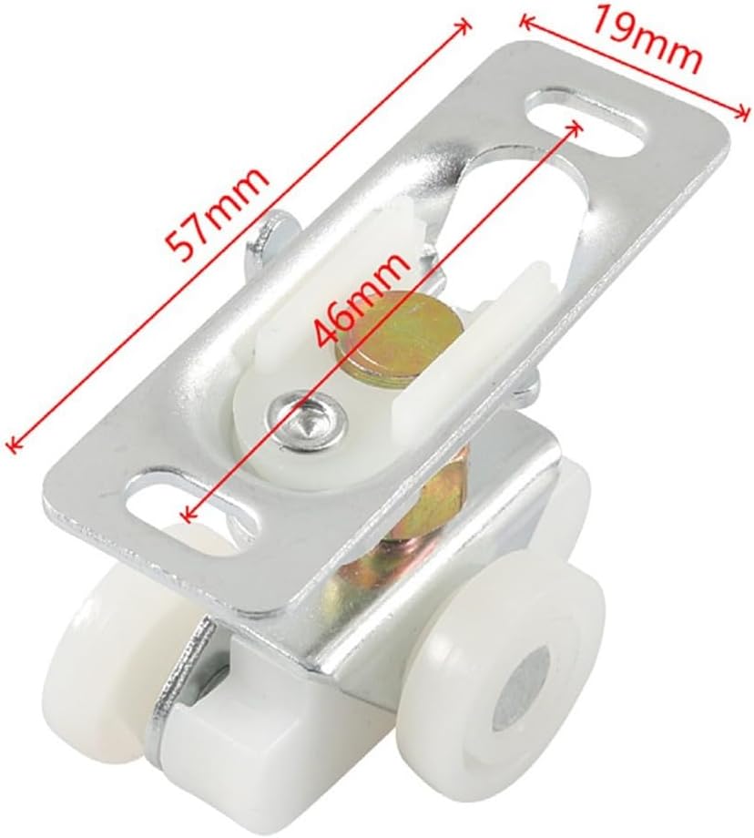 Pocket Door Roller Assembly RVs, Trailers & Campers – 3/4" Wheels Steel Bracket, Fits 1-3/8" Thick Doors, 2-Pack with Mounting Screws