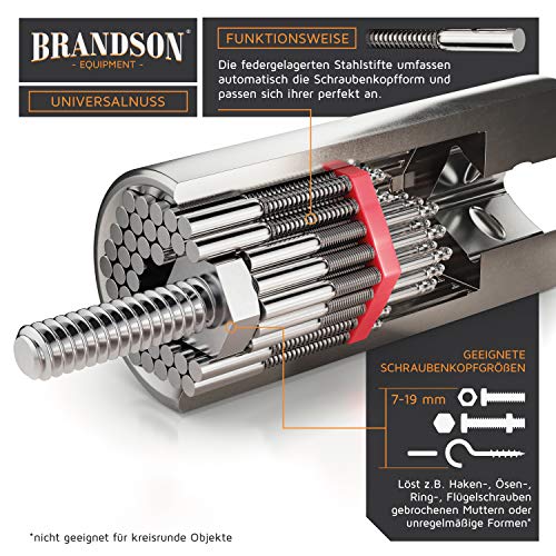 Universalnuss Brandson Premium Universal Schlüssel für verschiedene Schraubenköpfe