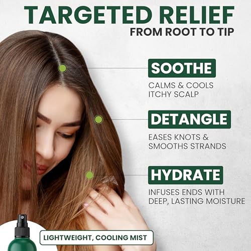 Tea Tree Oil Leave-In Conditioner Spray, Hair Detangler & Scalp Treatment