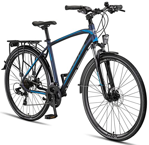 Mountainbike Lauxjack 28 Zoll  Herren MTB Mit Scheibenbremsen, 21-Gang,  Robustes Gelnde-Fahrrad In Blau