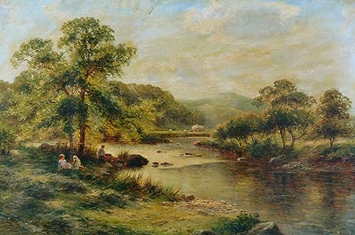 Toile peinture murale les vallées du Derbyshire art George Vicat Cole