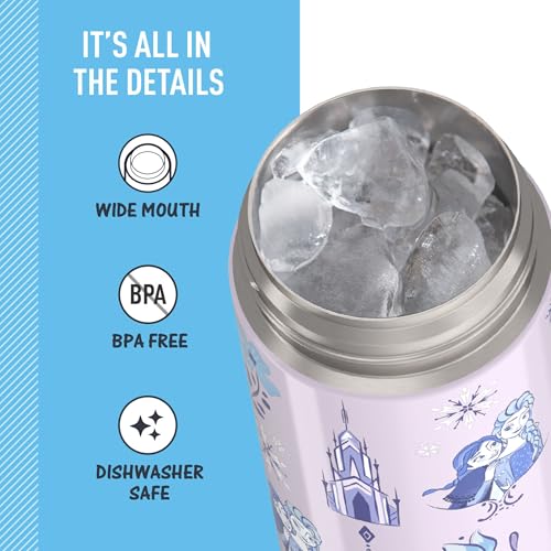 Image of THERMOS FUNTAINER 16 Ounce Stainless Steel Vacuum Insulated Bottle with Wide Spout Lid, Frozen