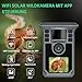FKPCAM Wildkamera mit Handyübertragung APP, 4K 64MP Solar WLAN Bluetooth Eingebaute 5000mAh, 64GB Speicherkarte, Wildkamera mit Bewegungsmelder Nachtsicht, IP67 Wasserdicht 130°Weitwinkel（Grau）