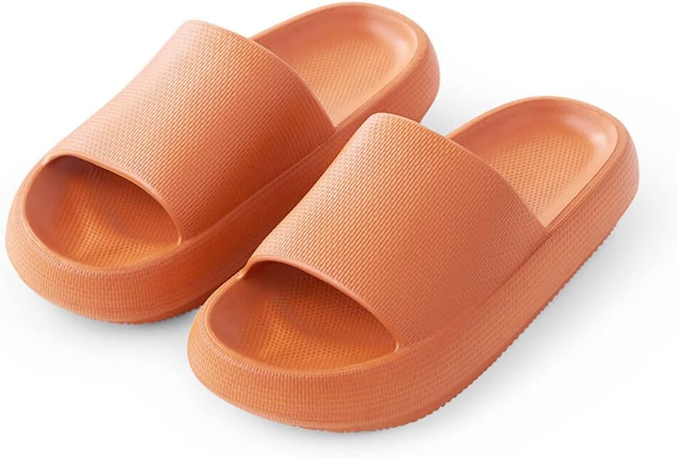 orange yeezy sliders