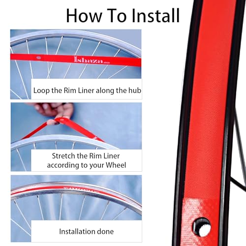 image for Runseaway 2Pcs 24” Bicycle Rim Strip Rim Tape, High-Pressure & Punct