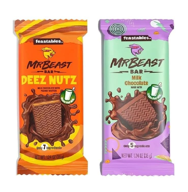 Mr. Beast Combo Pack Delicious Chocolate Bar (Deez Nutz Milk Chocolate Bar, Milk Chocolate Bar) Each 60gm (Pack Of 2) (B0CL3CBYF4) Amazon Price History, Amazon Price Tracker