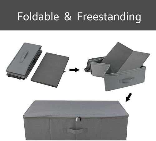 Miniatura 3 de iwill CREATE PRO Contenedores de almacenamiento plegables lavables a prueba de polvo para armario, ropa de armario, mantas, edredones, organizador