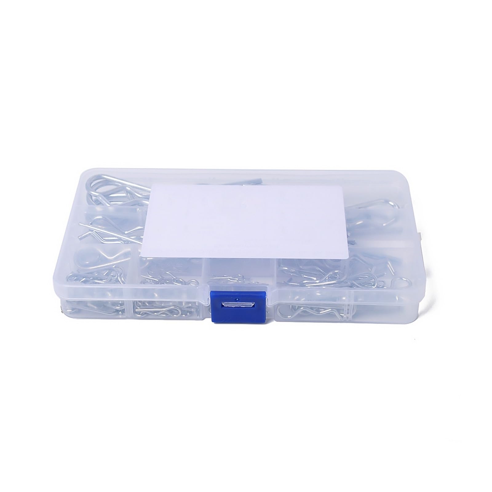 R-Clips, 100 Stück Federsplinte vom Typ R M1 M1.2 M1.5 M1.8 M2 M2.5 Auto-Split-Klemme Haarspange Anhängerkupplung Traktor mit Aufbewahrungsbox