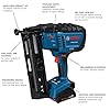 Bosch GNH18V-15MAN 18V Brushless 15 Gauge Angled Finishing Nailer, Precision for Tight Spaces, Holds up to 1200 Nails per Charge, One Hand Activation, Cleaning