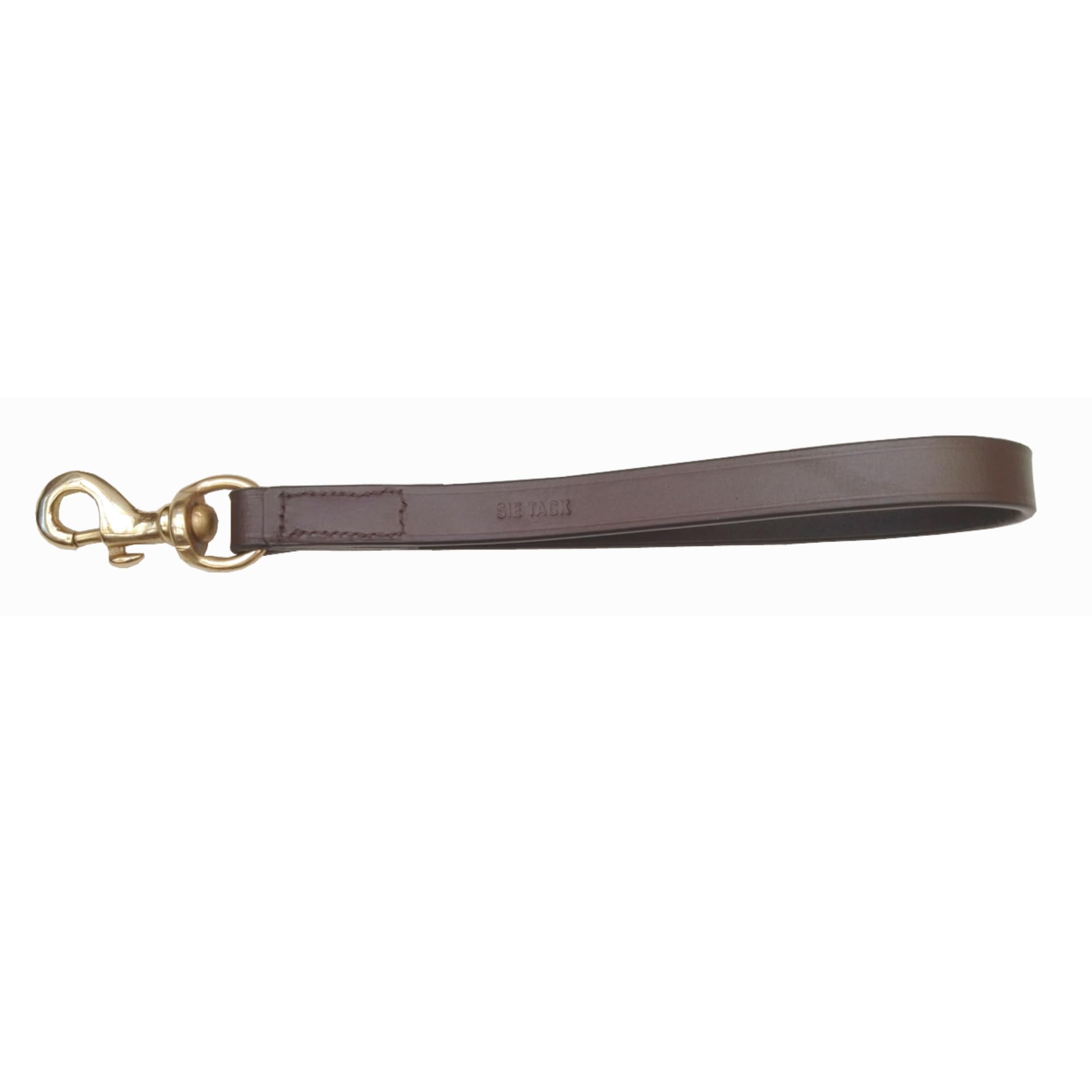 SIE Equestrian Leather Short Traffic Dog Leash 12" (Brown), 12 inches