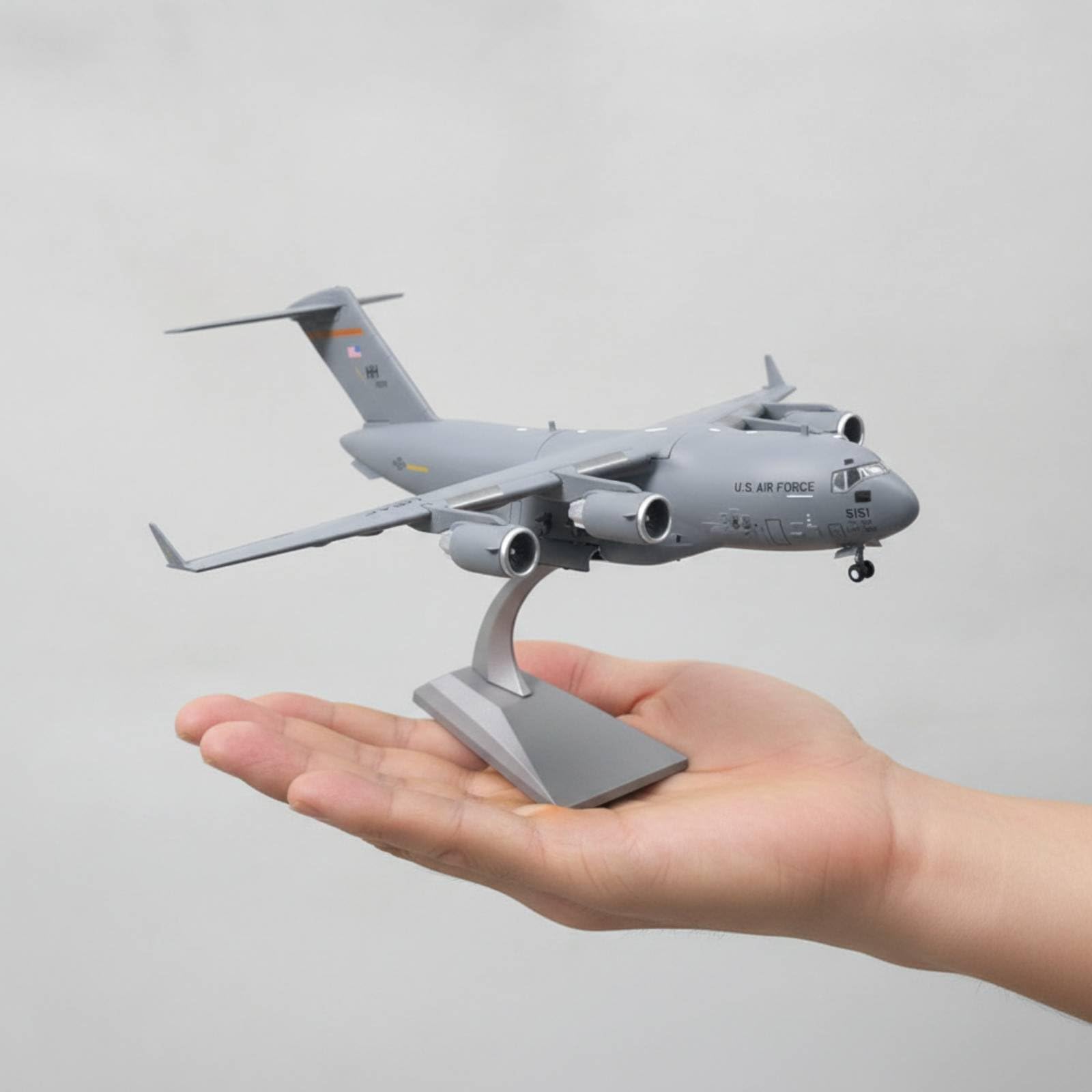 Maqueta Strategic Transport Plane Peana Maqueta Cargo Transport Coleccionable Modelo de Avión Militar para Coleccionistas, Vitrina