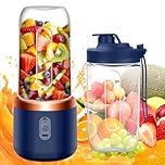 XUNIVERS Mini Frullatore Portatile, 400ML Mini Mixer Per Smoothies Bicchiere Di Miscelazione Usb Con 6 Lame Per Frullati E Frullati Frullatore Personale Elettrico Per L’Ufficio E La Palestra,Senza BPA