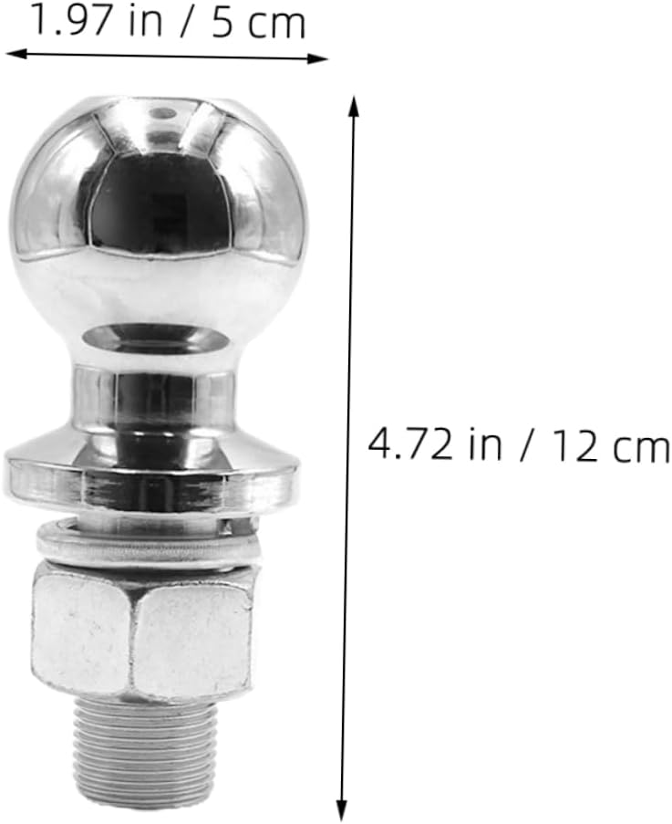2pcs Trailer Ball Tow Ball Replacement for Hitch Thread Capacity Durable Strong Quick Installation for Secure Towing Reliable Trailer Hitch Accessory