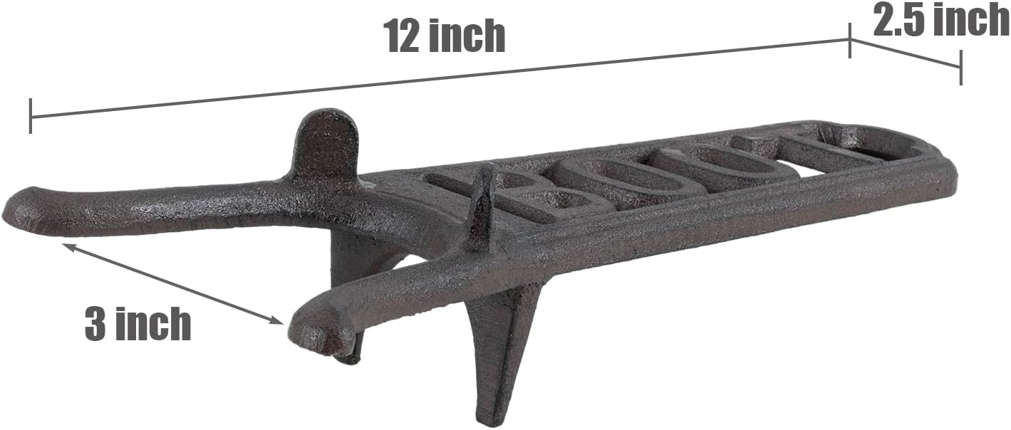 FARM IN Farmhouse Boot Jack Puller Rustic Shoe Jack Remover Heavy Duty Cast Iron for Home or Garden