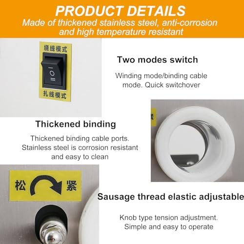 Sausage Tying Machine - Commercial Linker Tier Machine, 02, Efficient Knotting for Sausage Production, Two Mofor Versatile Use,2
