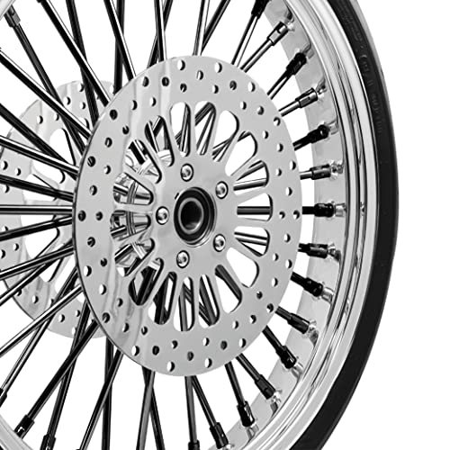 21X3.5 40 Fat Spoke Wheel For Harley Touring Bagger Fits 2008 Above Models W/ 25Mm Bearings(With Abs) (Black Spoke/Nipple & Black Wall Tire) #TOP2