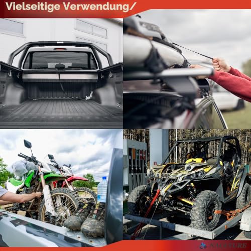 NACETURE Motorrad-Spannanker, robuster Edelstahl, 10 Stück, Dirt-Bike-Spanngurt-Ringe, Zubehör für LKW, Wohnmobil, Anhänger, LKW, Bettspannanker (Red 10 Pack)